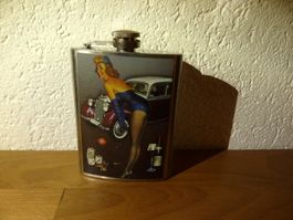 Hip Girl Flachmann 8 oz Pinup 1960er Girls neuwertig