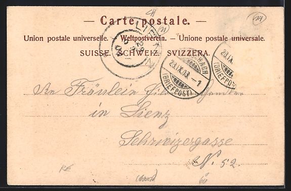 Cartoline postali: AK Rorschach, Gondelhafen, 1903 – Usato da Berlin venduto da bartko-reher 1