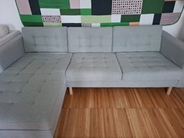 WIE NEU LANDSKRONA 3er-SOFA,mit Récamiere/Gunnared hellgrün