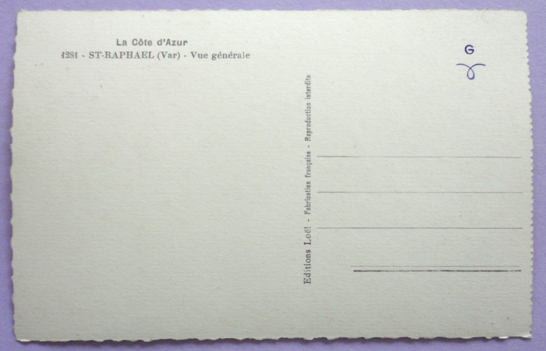 Cartoline postali: St-Raphael (Var) - Vue générale – Usato da Fétigny venduto da Billy2miny 1