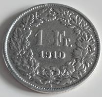 1 Fr Münze 1910 HELVETIA guter Zustand