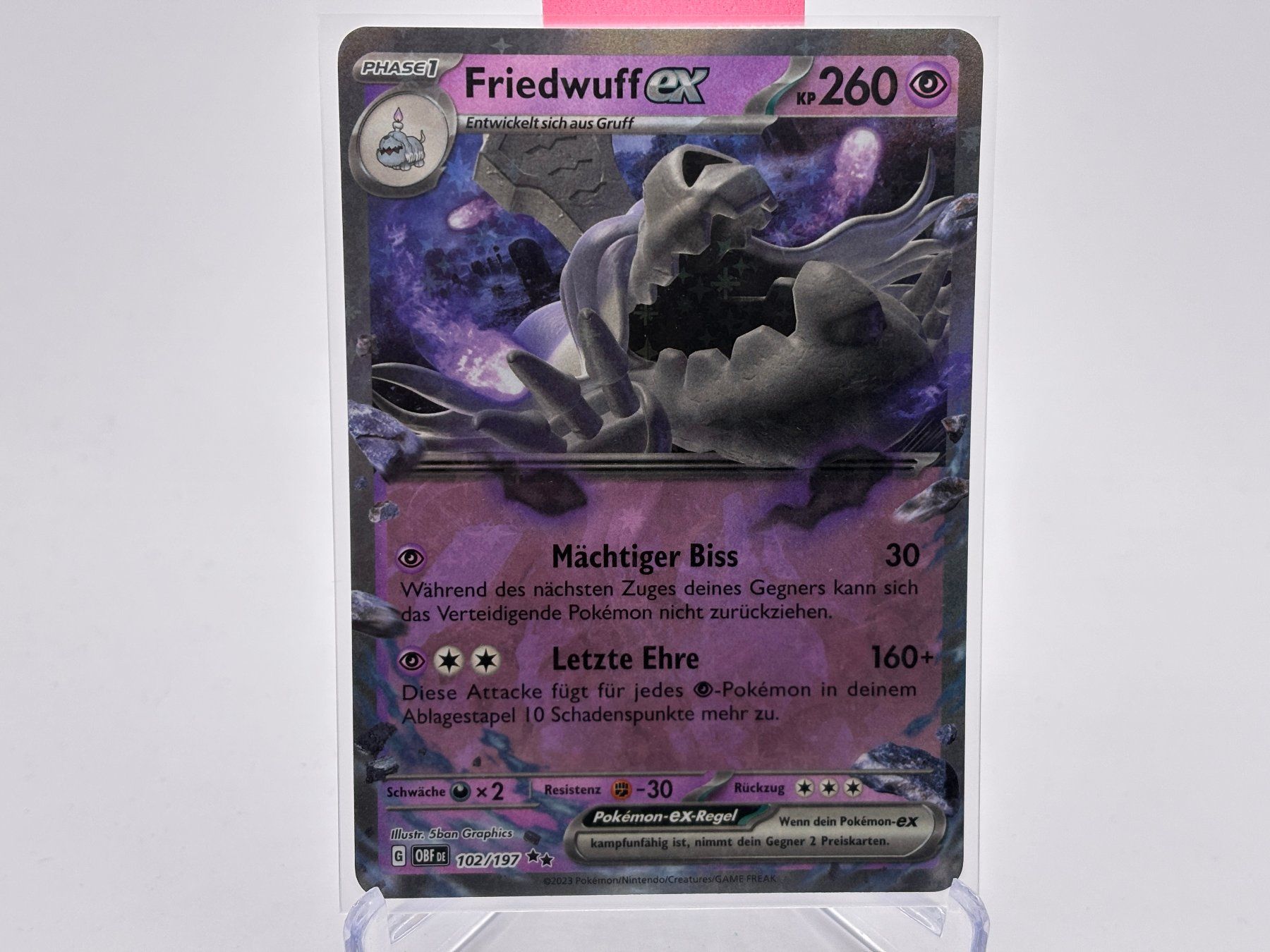 Pokémon Carte collezionabili: Obsidianflammen - Friedwuff ex  (OBF 102) - DE – Nuovo (secondo la descrizione) da Allschwil venduto da Bullach