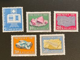 Pro Patria 1961 - komplette Serie ** (ZNr 103 bis 107)