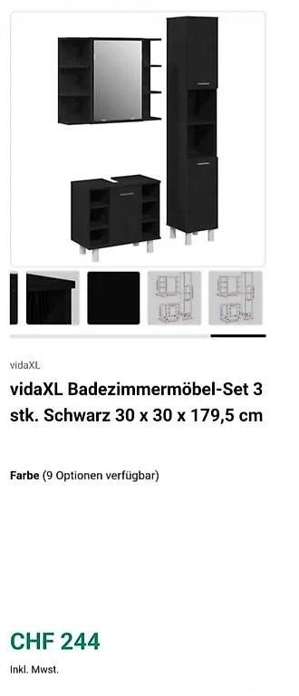 Portasapone: Badezimmerset 4 teilig, schwarz – Usato da Sirnach venduto da 12101963