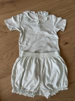 Set NEU pastellmint: kurzarm body & shorts, 104