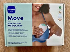 MAM Move Hands-free Milchpumpe + Muttermilchbeutel