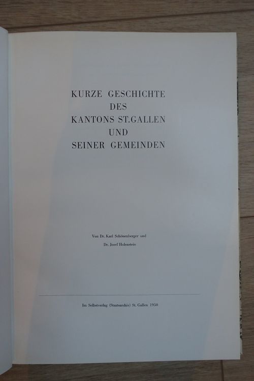 Kurze Geschichte Des Kantons St Gallen Und Seiner Gemeinden Kaufen Auf Ricardo 7403