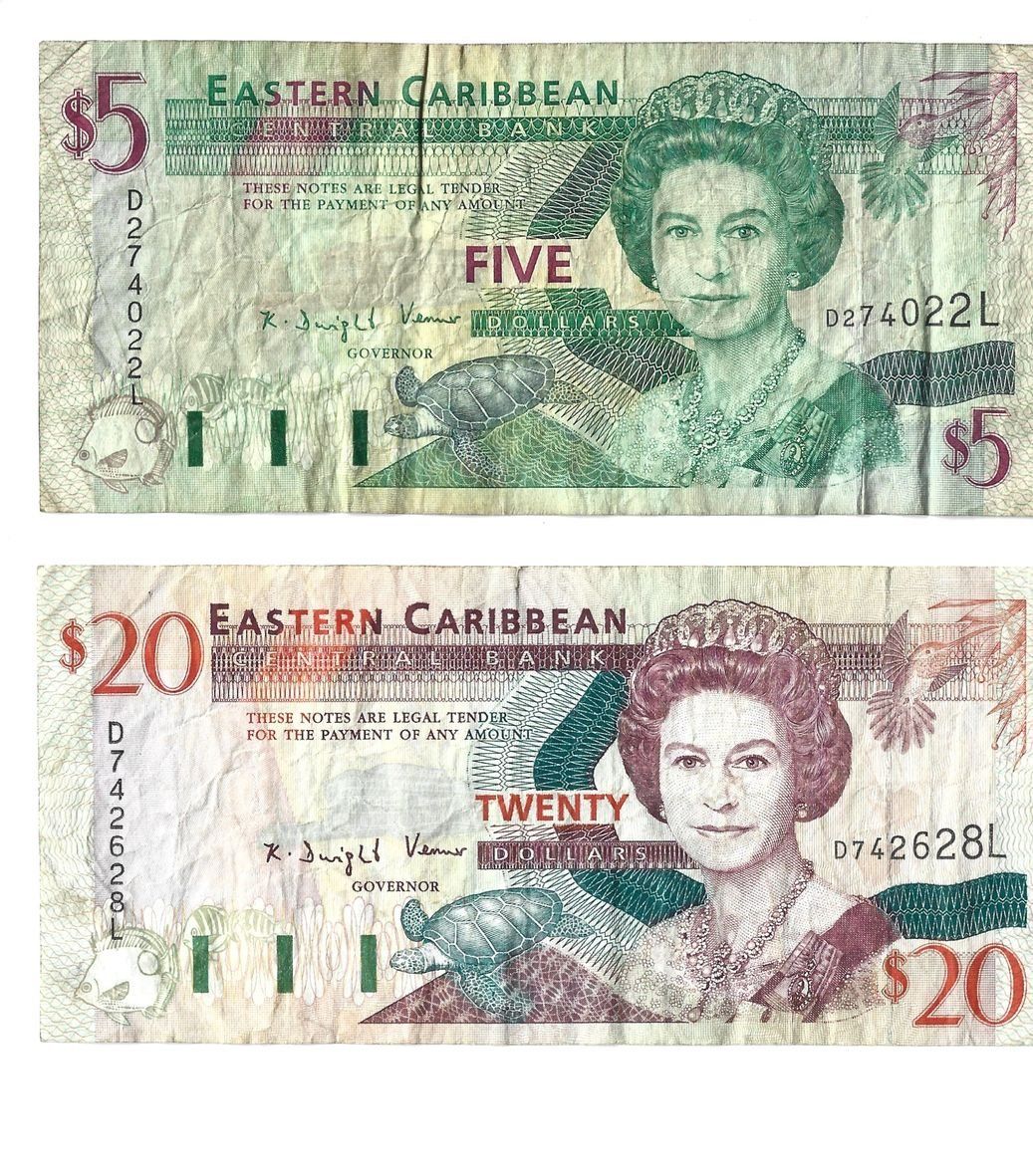 Banknoten: Ostkaribische 20-Dollar- plus 5-Dollar-Note – Gebraucht aus Dielsdorf von bonambler 1