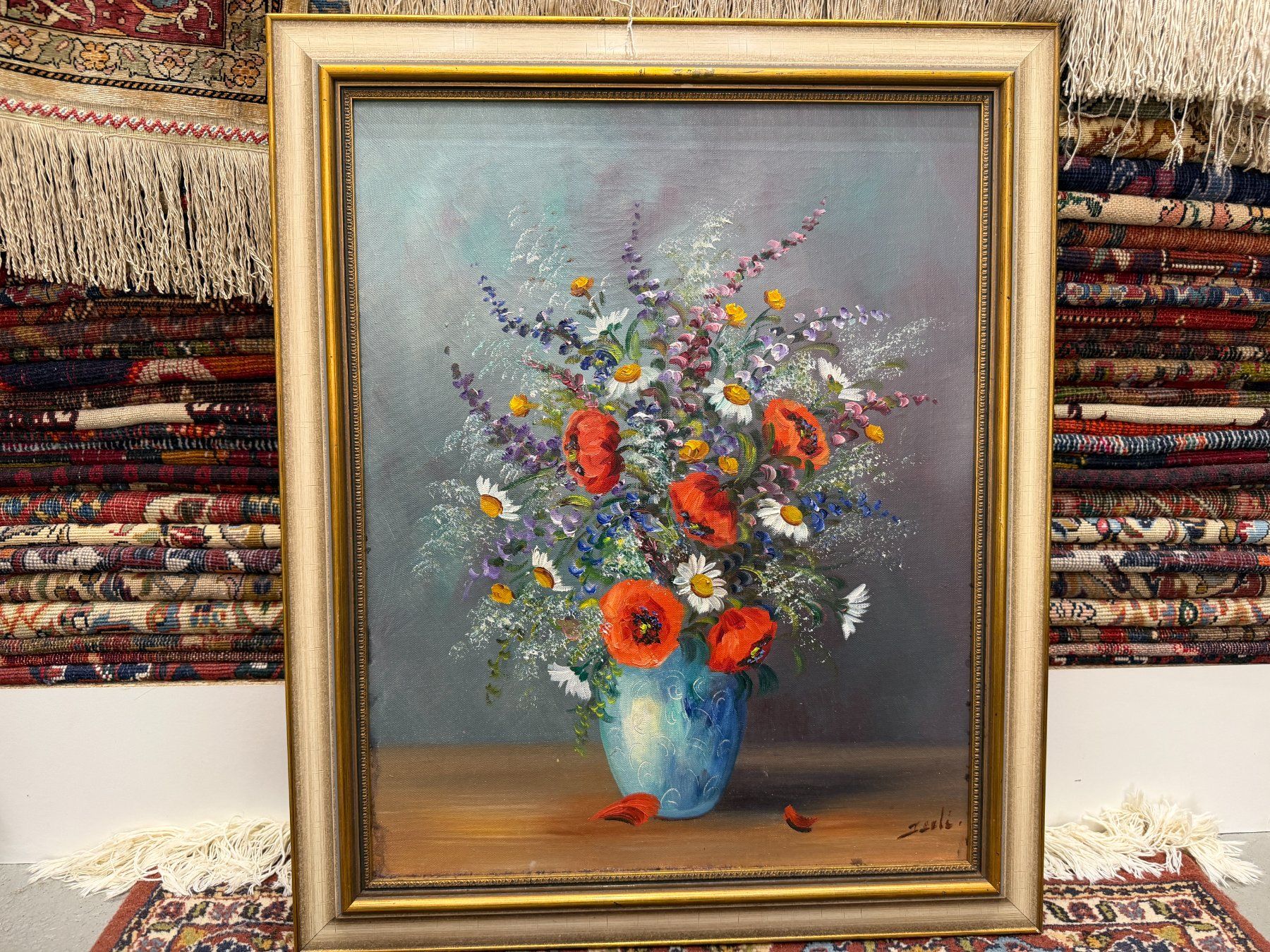 Dipinti: Elegantes Blumen Gemälde mit farbenprächtigem Strauss – Usato da Steinhausen venduto da ZeitreiseBrocki