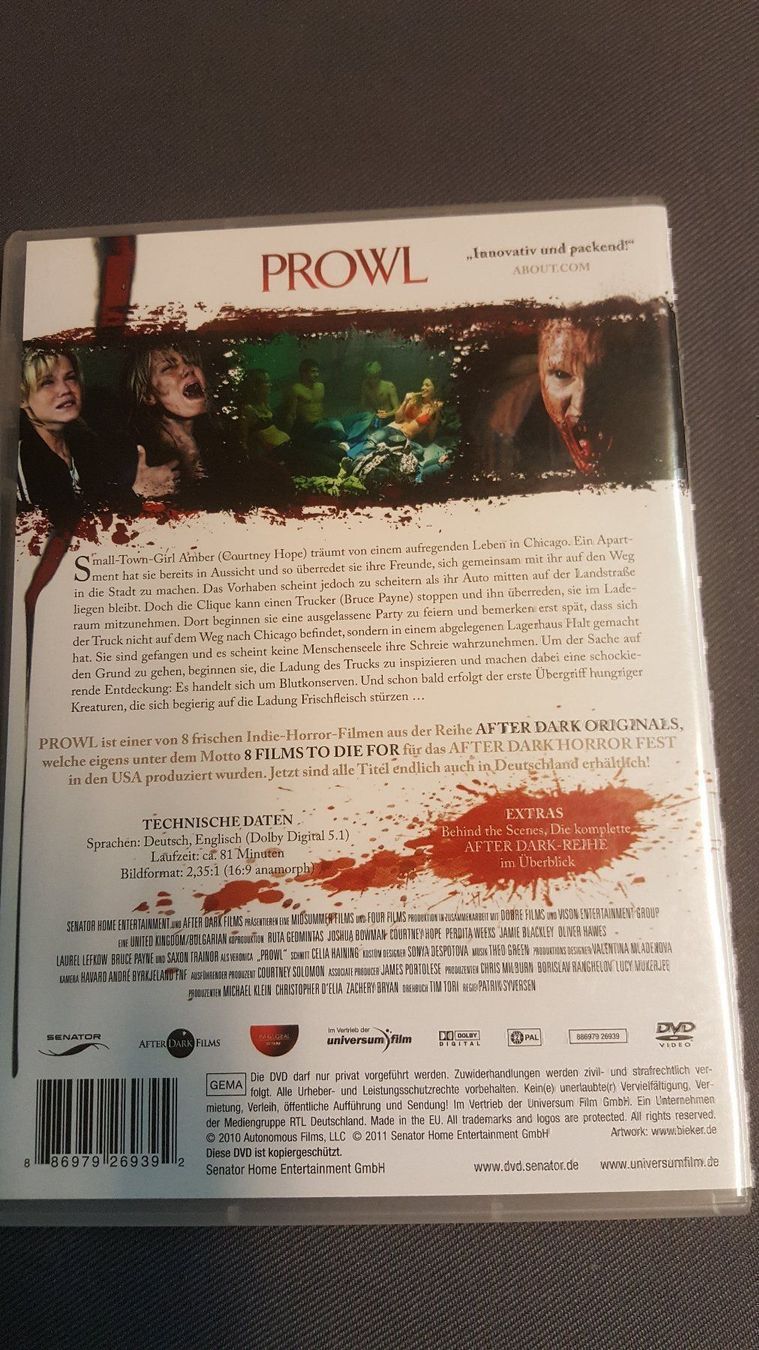Tutti i DVDs: DVD Prowl – Usato da Dierikon venduto da tasticfantastic 1