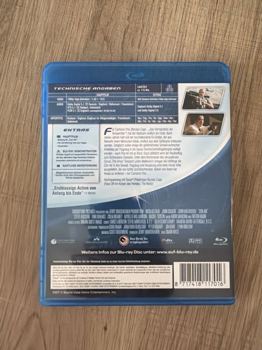 Tutti i DVDs: Con Air (1997) BluRay – Usato da Hagendorn venduto da masterchieff 1