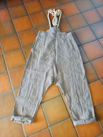 Magnifique pantalon salopette NILE, t. S, coton