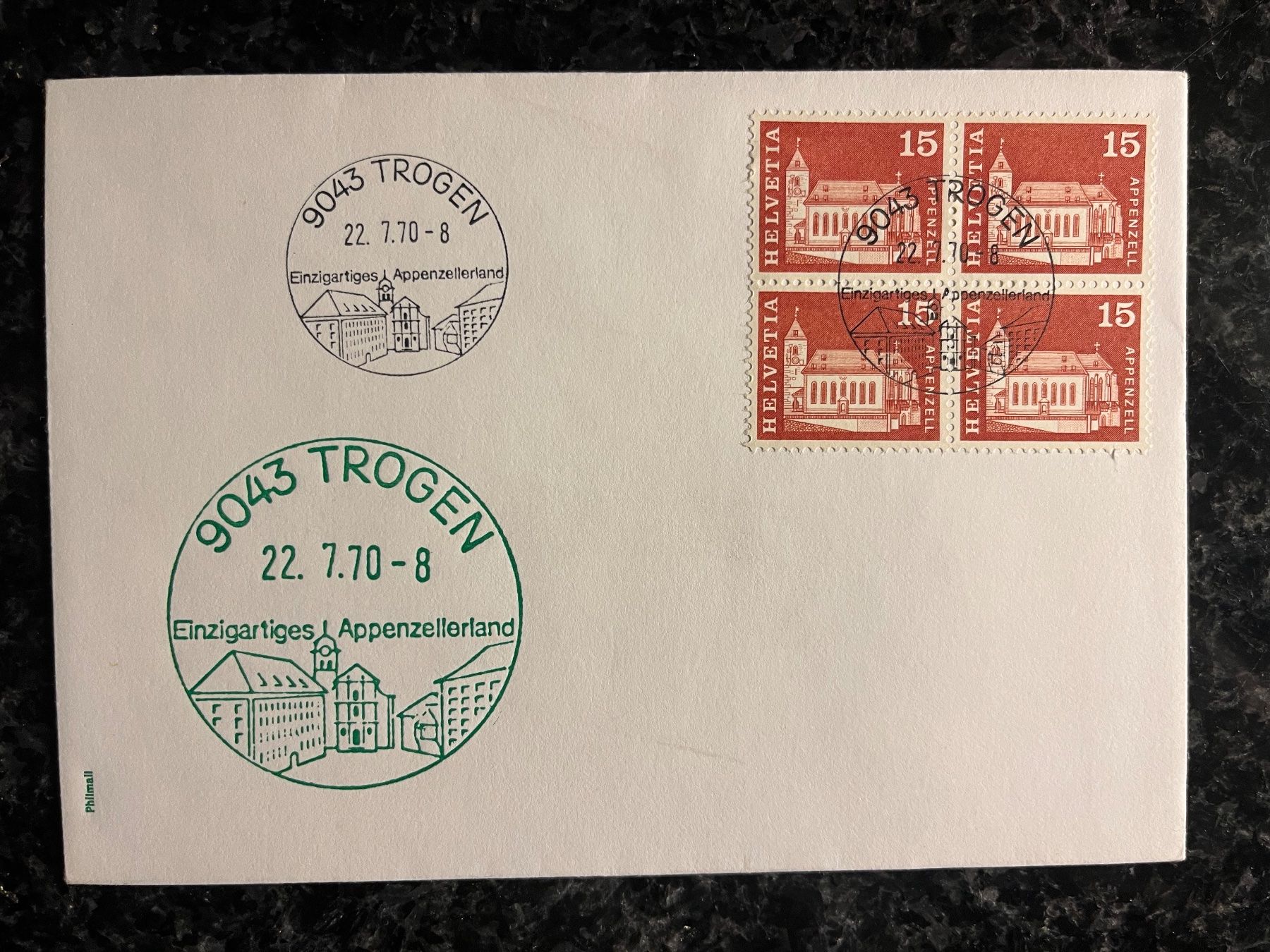 Tutti i francobolli: Brief mit Stempel Trogen AR – Nuovo (secondo la descrizione) da Freidorf TG venduto da ern_7s68