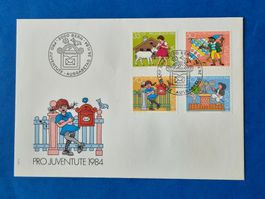 Ersttagsbrief Pro Juventute 1984 Ausgabetag 26.11.84