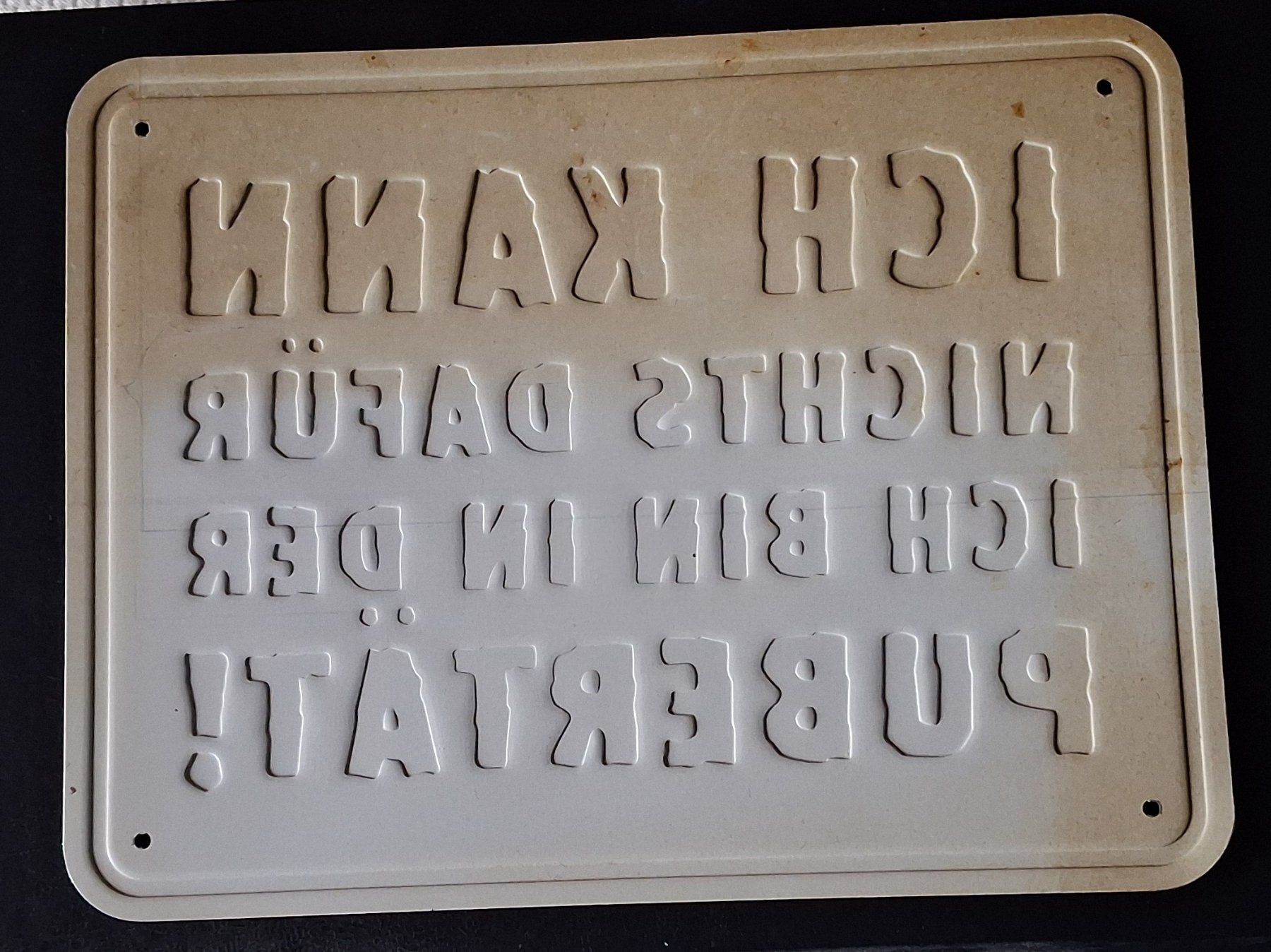Ecriteaux: Blechschild "Pubertät", 22x17 cm – D'occasion à Auenstein par bugaboo470 1