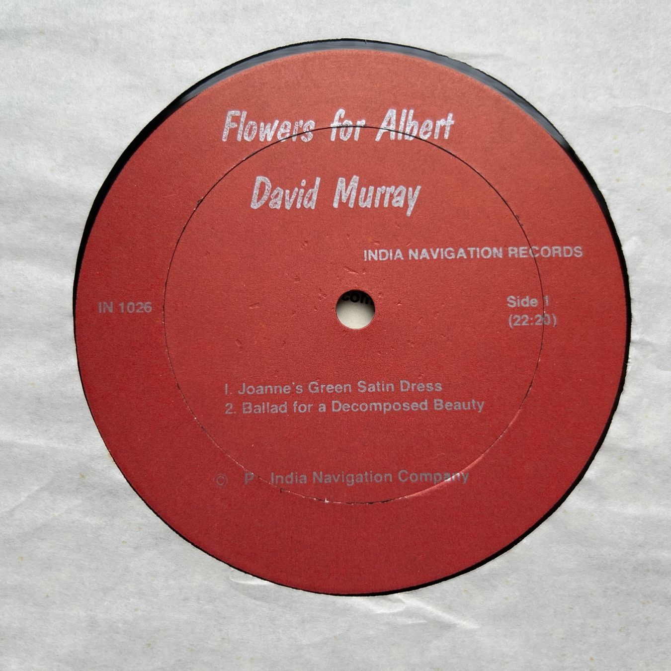 Vinyles: David Murray  Flowers for Albert LP – D'occasion à Lausanne par Pask1 2