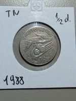 Tunisie - 1/2 dinar - 1988