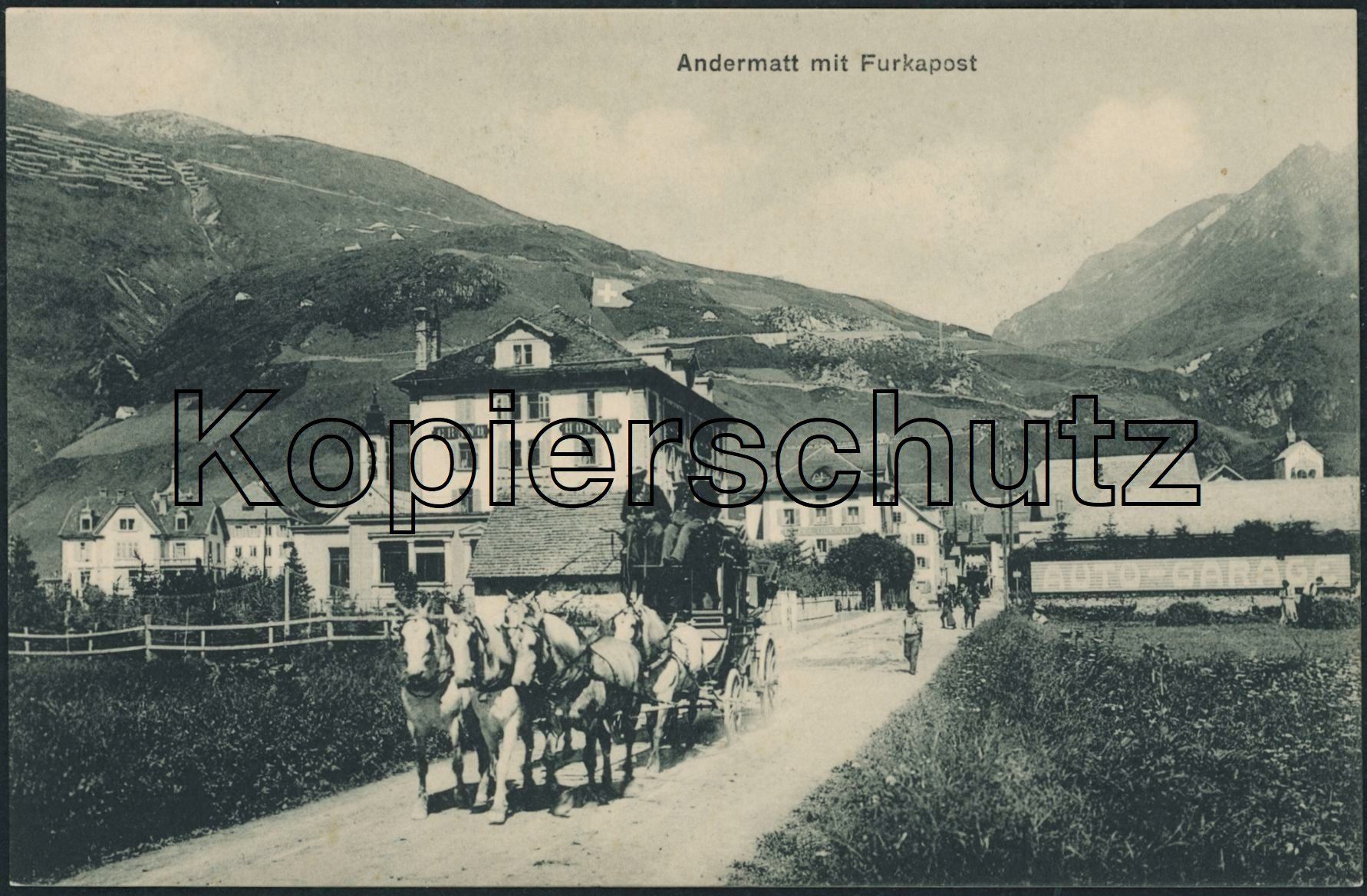 Cartoline postali: URS Andermatt - Furka Postkutsche – Nuovo (secondo la descrizione) da Schindellegi venduto da leecollect