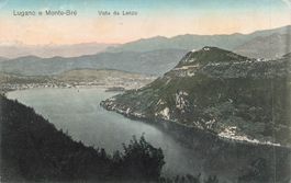 Lugano (TI) Monte Brè e Lago di Lugano da Lanzo