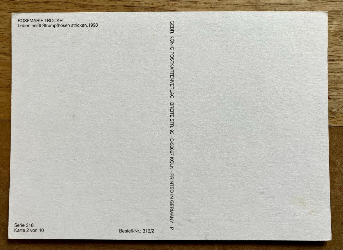 Cartes postales: AK Rosmarie Trockel – Neuf (Voir description) à Buchs AG par Allerleis 1