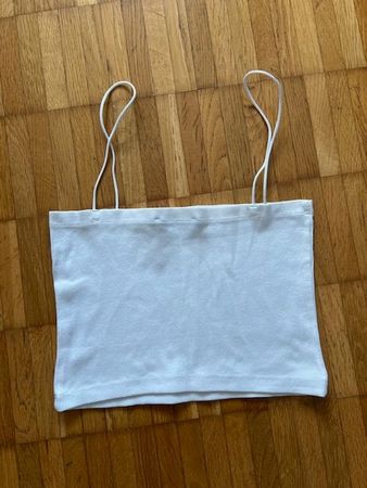 Zara Top, Rippstrick, Weiss, Gr. M - Sommer Must-have!