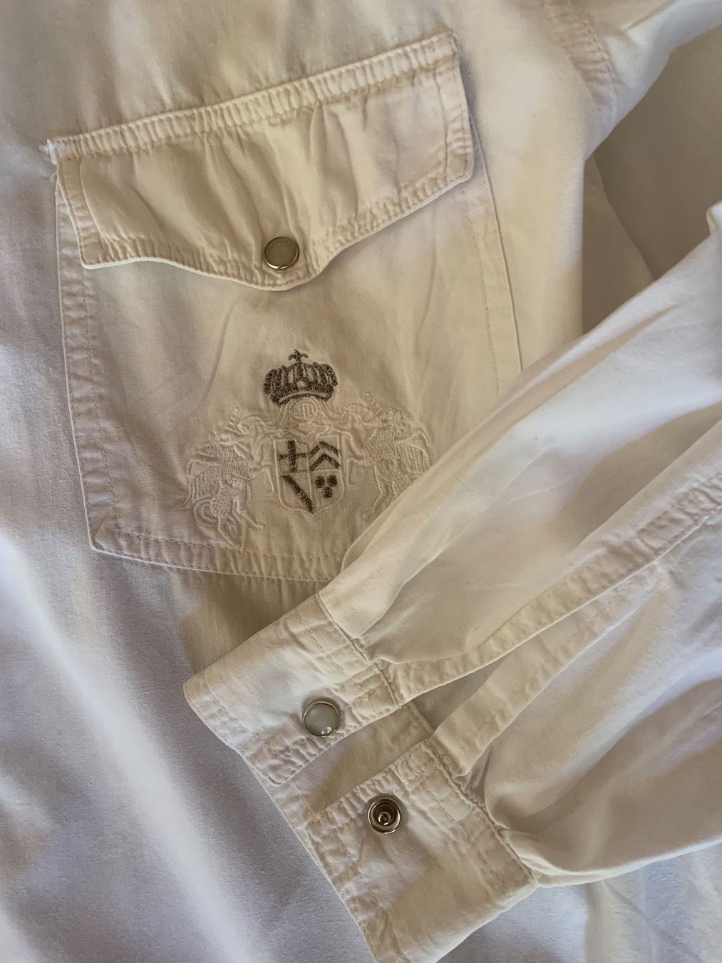 Camicie: Bluse - Hemd 100% Baumwolle Gr L Farbe: Weiß – Usato da Interlaken venduto da Bona55 6
