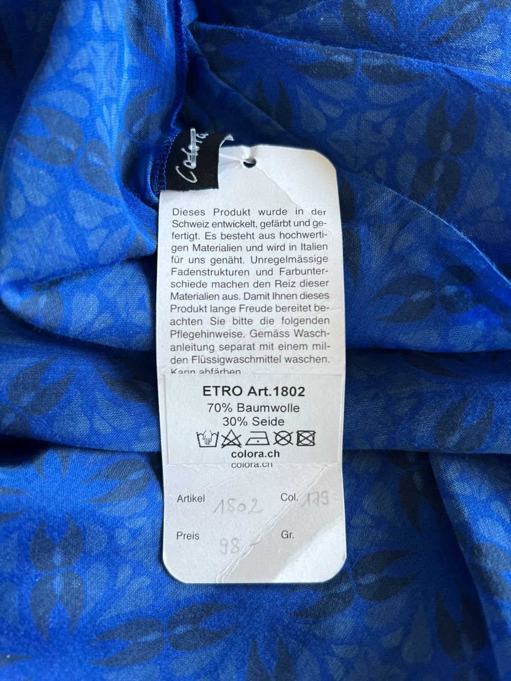 Colora Foulards & écharpes: Colora Schal, 30% Seide, Blau, NEU – Neuf avec emballage d'origine à Worb par farben20zauber 1