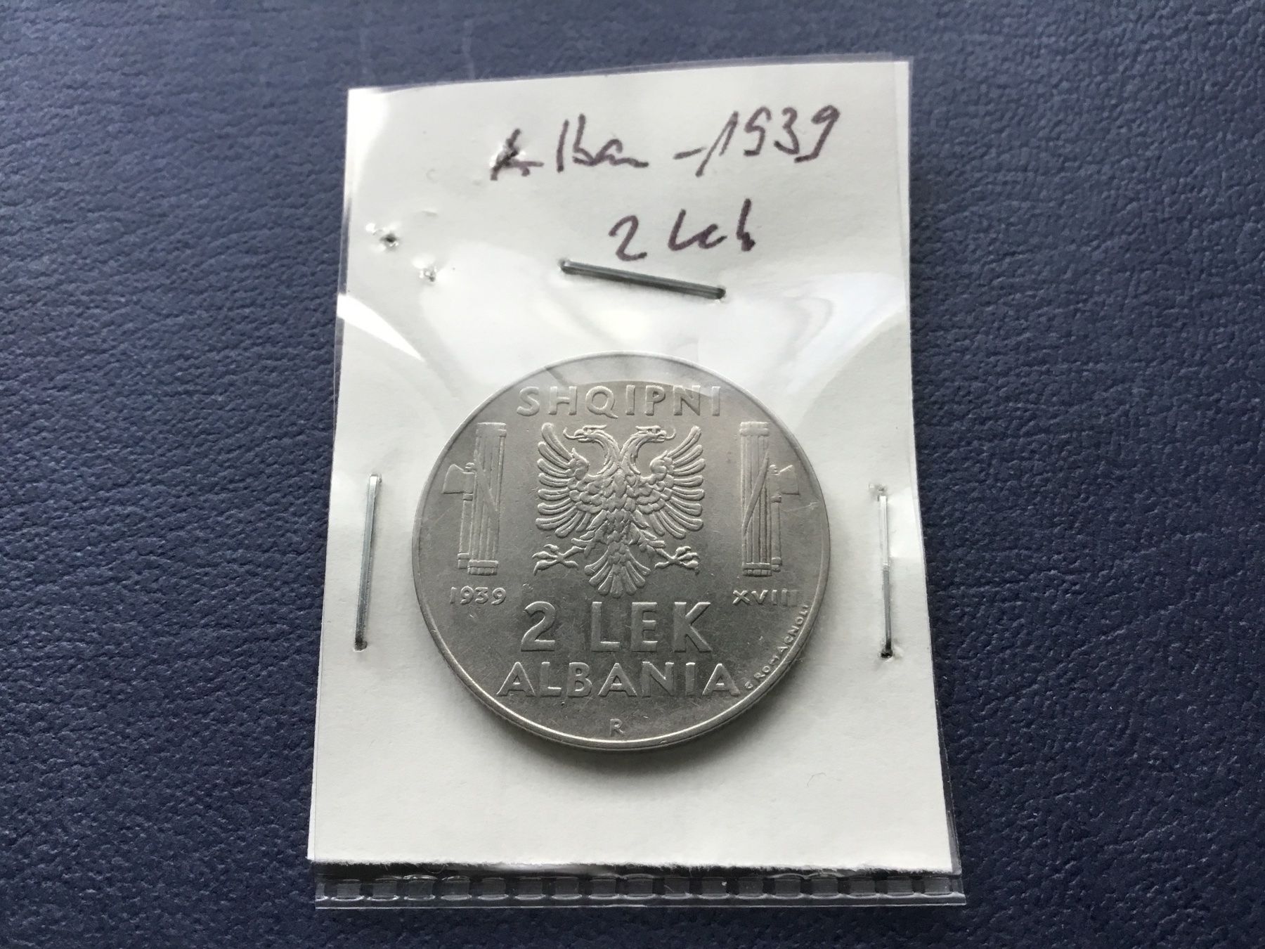 Alle Münzen: 2. LEK Albanien 1939  XVIII – Gebraucht aus St. Margrethen SG von alfapeugeot10 4