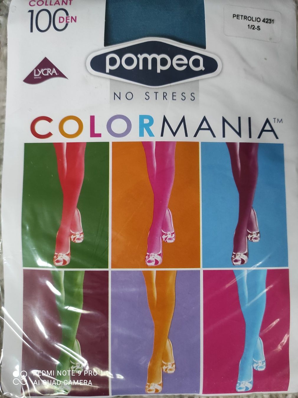 Strümpfe & Strumpfhosen: Collants couleur pétrole 100 Den - Taille M – Neu und originalverpackt aus Porrentruy von Olifante 2