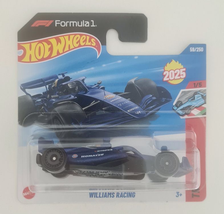 Hot Wheels Williams Racing F1 - Modello 1:64 - Anno 2025 - Nuovo, Made In Malaysia