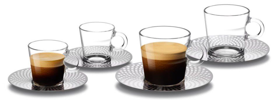 Set di piatti: NESPRESSO VIEW Espresso & Lungo mit Löffeli dazu ... – Nuovo e nell'imballaggio originale da Klosters venduto da ClodiKL