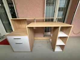 Schreibtisch Holzoptik mit Schubladen SEHR STABILE.! Zustand