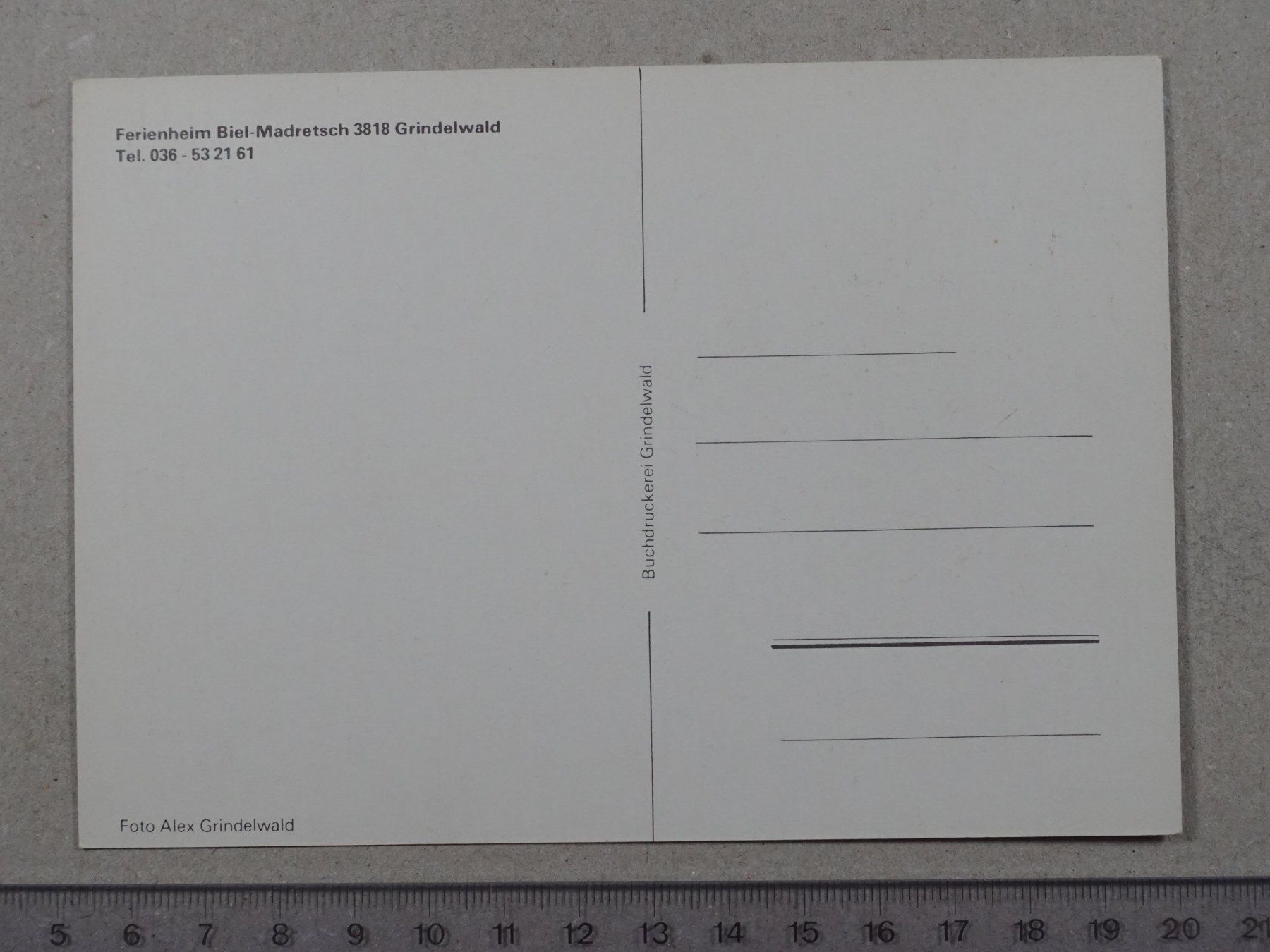 Cartoline postali: Grindelwald, Ferienheim Biel - Madretsch – Usato da Lenzburg venduto da fh1 1