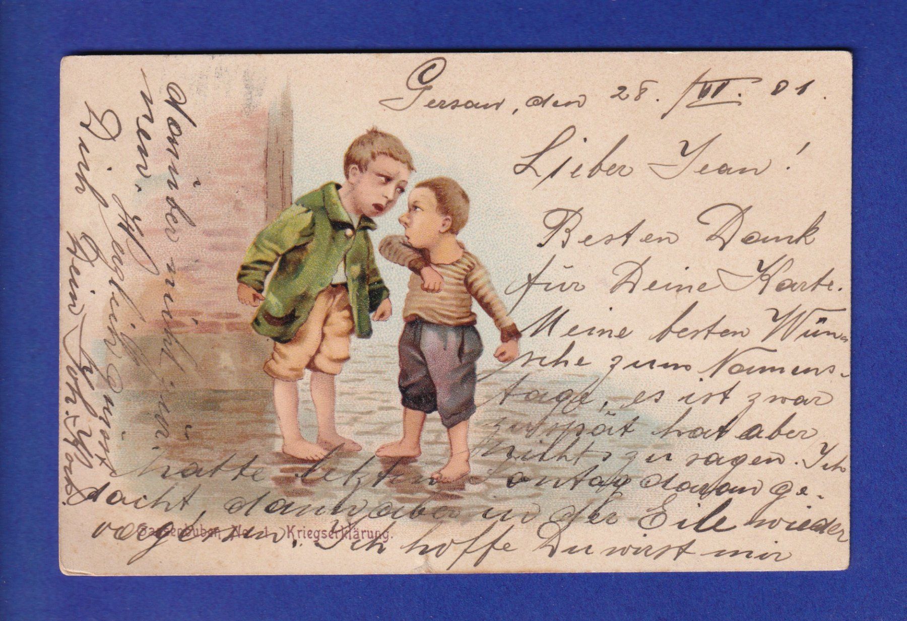 Cartoline postali: ENFANT - Bagarre de rue – Usato da Pully venduto da nicecards-shop