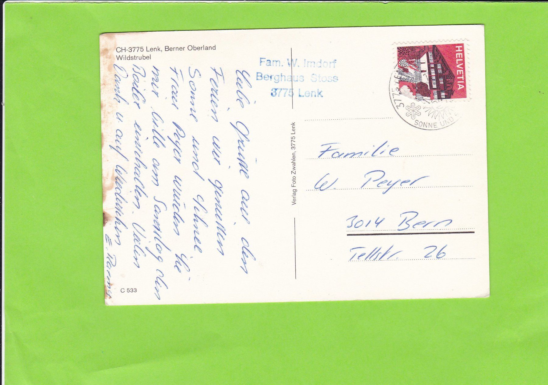 Cartes postales: Lenk--Schlittenfahrt – D'occasion à St. Peterzell par neckertal 1