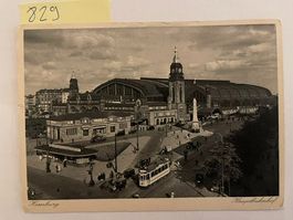 alte Ansichtskarte Hamburg Hauptbahnhof, 1934