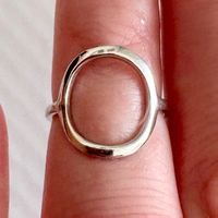 Ring fein minimalistisch 925 Silber Circle edgy Kreis 54