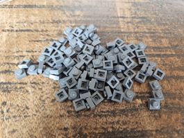 lego 3024 lot de 100 pièces Dark Bluish Gray Plate 1 x 1