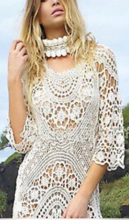 TUNIKA /Strandkleid Gebrochenes Weiss 1Size (S/M)