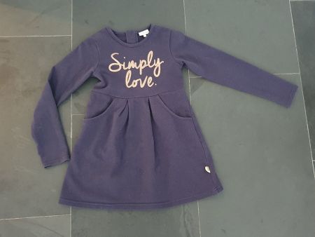 ++ Pullover - Kleid in blau mit Glitzer ++ Gr. 128 ++