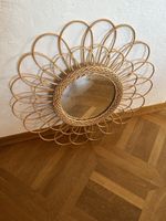 Vintage Rattan Spiegel, Wandspiegel
