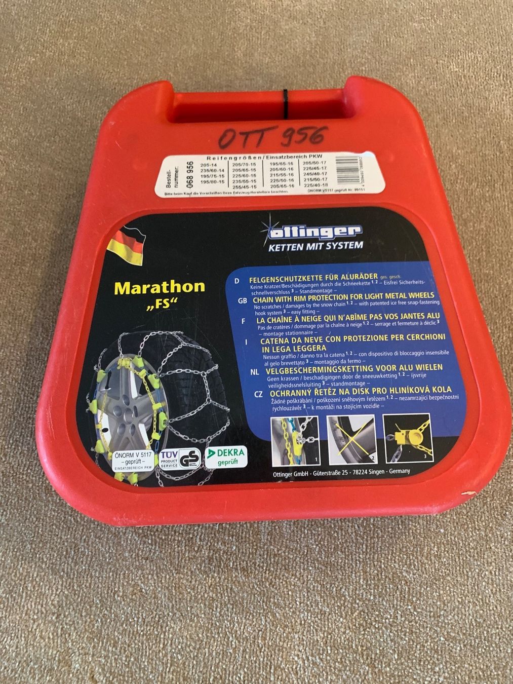 Chaînes à neige: Schneeketten Marathon FS – Neuf avec emballage d'origine à affoltern am albis par taug
