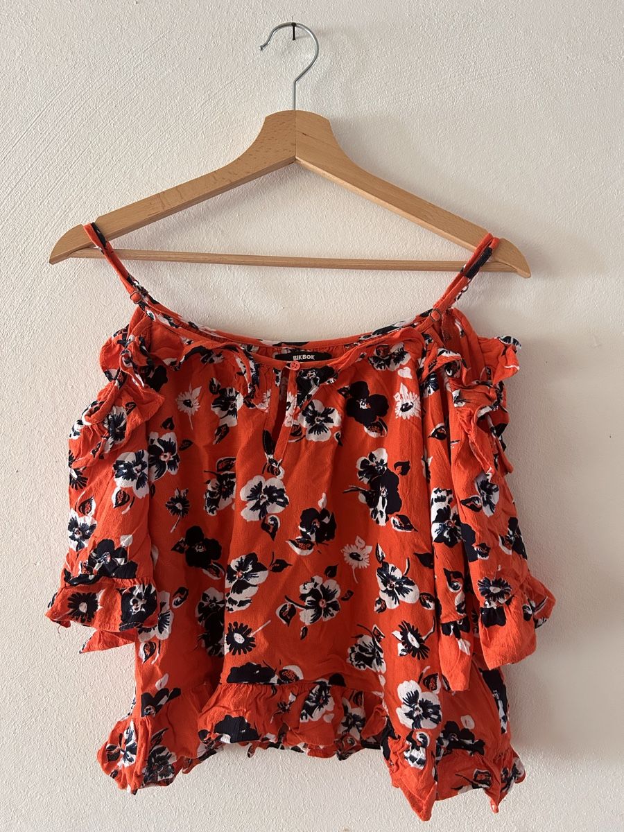 Camicette: Schulterfreie Bluse mit Blumenmuster, Grösse S – Usato da Wetzikon ZH venduto da rachele_nocco