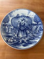 Wandteller Bauernmotiv Delft Blue Handwerk Keramik