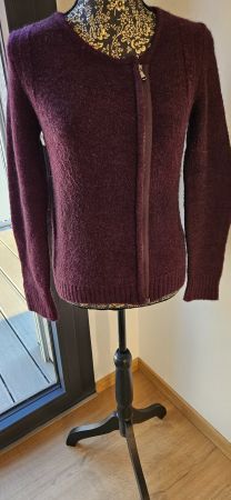 Cardigan Acrilique/Mohair prune-Taille S