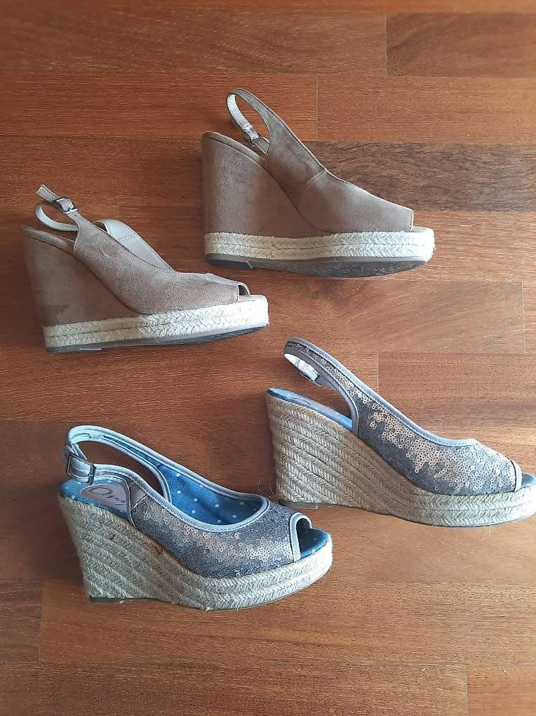 Scarpe da donna: 2 x Paar Damen Keilschuhe Gr.38 – Usato da Buchs SG venduto da miska01 1