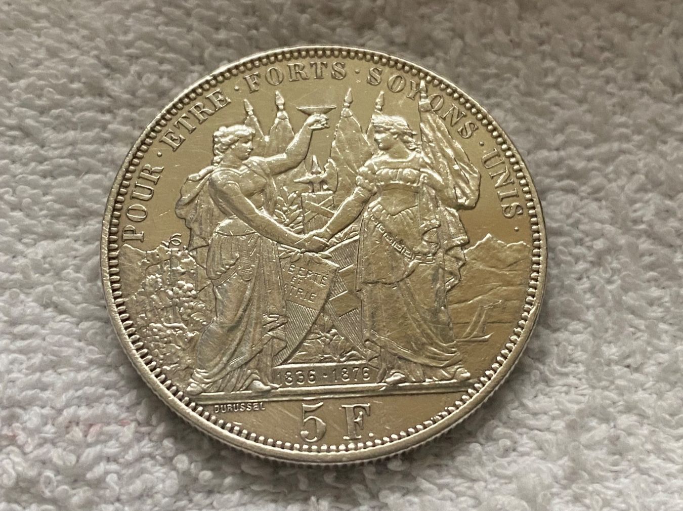 Alle Münzen: 5 francs/Franken 1876 Lausanne – Gebraucht aus Nyon von Ilmi09 2