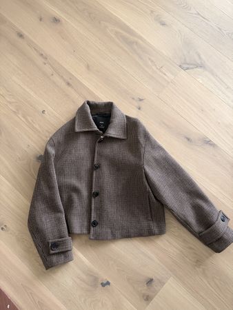 Mango Wolljacke Hahnentrittmuster
