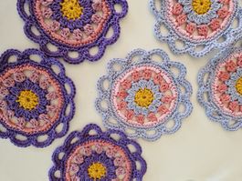 Handgemachte Untersetzer Coaster Glas Tasse Blume Deko
