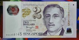 Singapore 2 Dollar Polymer UNC